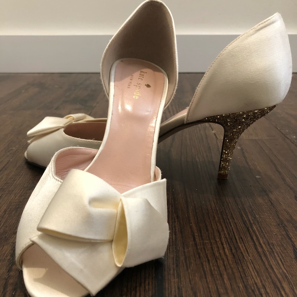 Kate Spade Glitter Heel Wedding Shoe